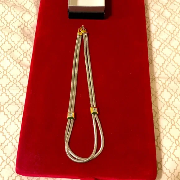 Two Strand Silver Necklace - Picture 1 of 6